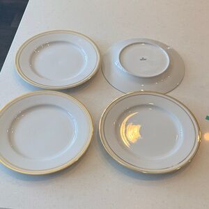 Nordstrom monno Bangladesh White Dinner Plates with Gold Band Trim